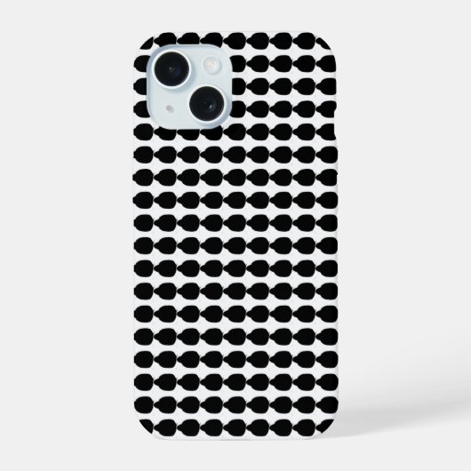 étui pour i phone 15 avec impression de points noi (Verso)