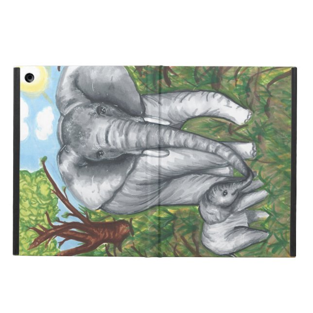 Étui pour iPad Air Maddie's Elephants (Extérieur)