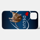 Étui pour iPad Mini Love Degus (Bleu clair/Bleu fo (Verso (horizontal))