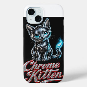 Étui pour Iphone15 Chat Chrome " Kapow"