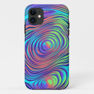 Étui pour iPhone 11 à motif tourbillonnant abstrai