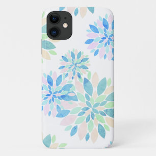 Étui pour iPhone 11 à motifs de fleurs de couleurs