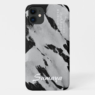 Étui pour iPhone 11 Brushy Noir & Gris   Personnal