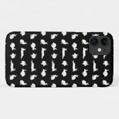 Étui pour iPhone 11 Bunny Frenzy (Noir) (Dos (Horizontal))