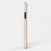 Étui pour iPhone 11 Feuilles de Poivrier Bleu (Dos/Droite)