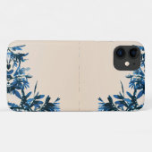 Étui pour iPhone 11 Feuilles de Poivrier Bleu (Dos (Horizontal))