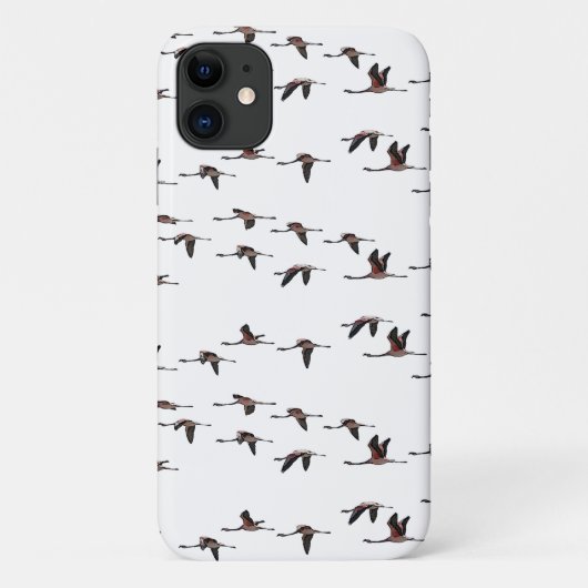 Étui pour iPhone 11 Flamants Volants (choisir la c (Dos)