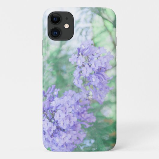 Étui pour iPhone 11 Fleur de Jacaranda Violet Clai (Dos)