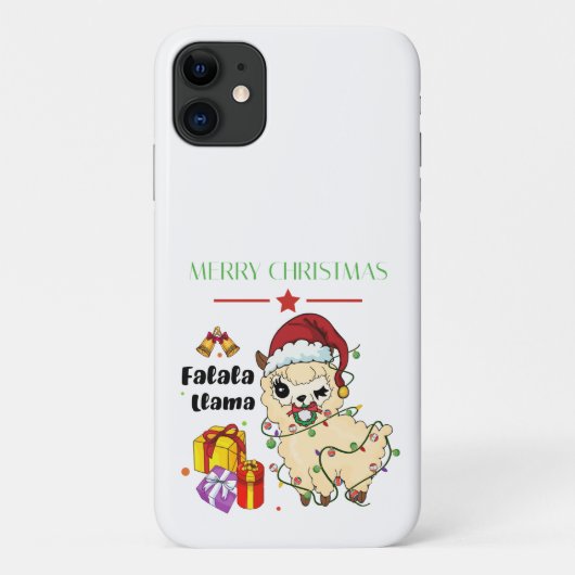 Étui pour iPhone 11 Lama de Noël (Dos)