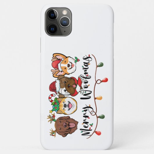 Étui pour iPhone 11 Pro Max Typography Merry Woofm (Dos)