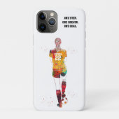 Étui pour iPhone 11 Pro pour footballeuse (Dos)