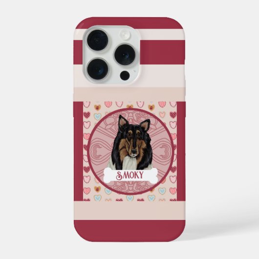 Étui pour iPhone 11 Pro Rough Collie Valentine Hea (Verso)
