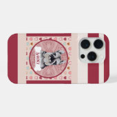 Étui pour iPhone 11 Pro Schnauzer nom Valentine He (Verso Horizontal)