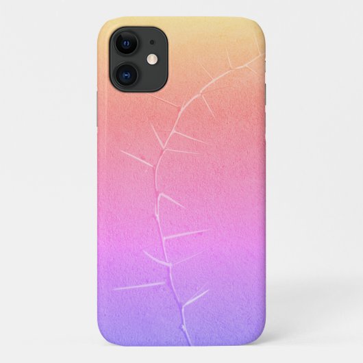 Étui pour iPhone 11 Purple Twig Concrete Fever Tre (Dos)