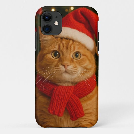 Étui pour iPhone 11 Santa Cat (Dos)