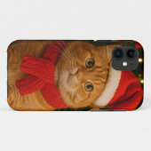 Étui pour iPhone 11 Santa Cat (Dos (Horizontal))