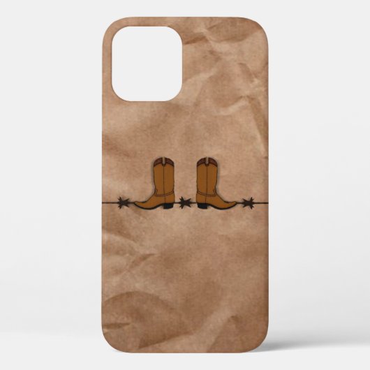 Étui pour iPhone 12 Bottes de Cowboy (Verso)