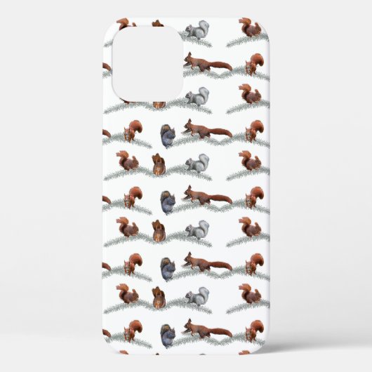 Étui pour iPhone 12 Squirrel Frenzy (choisir la co (Verso)