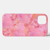 Étui pour iPhone 13 'Aquarelle Rose Rêveuse' (Verso (horizontal))