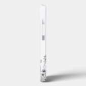 Étui pour iPhone 13 Fleur sauvage noir et blanc (Verso / Gauche)