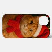 Étui pour iPhone 13 Santa Cat (Verso (horizontal))