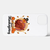 Étui pour iPhone 13 Typography Happy Thanksgiving (Verso (horizontal))
