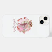 Étui pour iPhone 14 Fille Esthétique | Mode Noir & (Verso (horizontal))