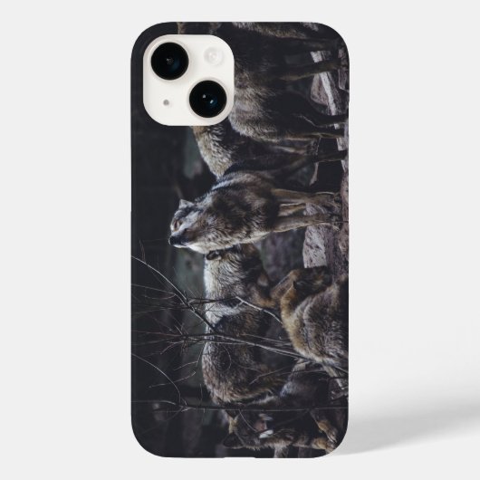 Étui pour iPhone 14 Meute de Loups (Verso)