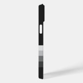 Étui pour iPhone 14 Monogramme à Rayures Modernes (Verso / Droite)