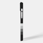 Étui pour iPhone 14 Monogramme à Rayures Modernes (Verso / Gauche)