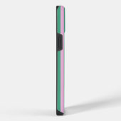 Étui pour iPhone 14 Plus avec rayures vertes et ro (Côté droit)