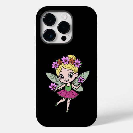 Étui pour iPhone 14 Pro Fée Fleur de Pastèque (Verso)