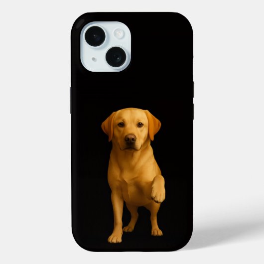 Étui pour iPhone 15 Black 4 Luxe, Tender Labrador (Verso)