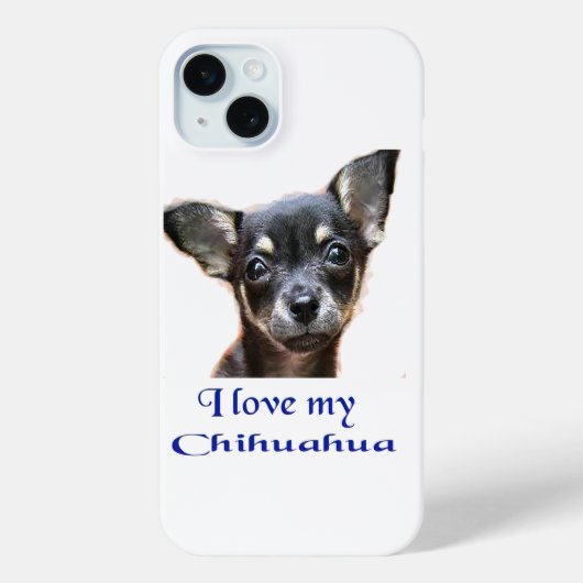 Étui pour iPhone 15 Chihuahua (Verso)
