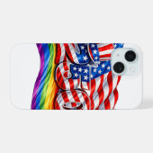 Étui pour iPhone 15 Drapeau de Fierté America 250 (Verso Horizontal)