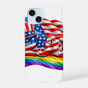 Étui pour iPhone 15 Drapeau de Fierté America 250