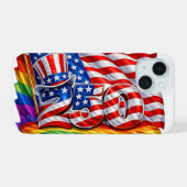 Étui pour iPhone 15 Drapeau de Fierté America 250 (Verso Horizontal)