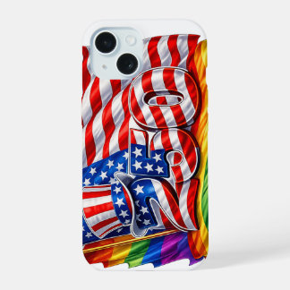 Étui pour iPhone 15 Drapeau de Fierté America 250