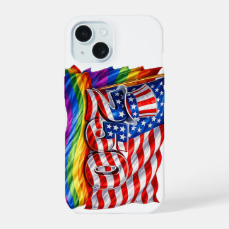 Étui pour iPhone 15 Drapeau de fierté America 250