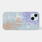 Étui pour iPhone 15 'Floral Line Art' (Verso Horizontal)