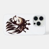 Étui pour iPhone 15 Lion Couronne Majestueuse (Verso Horizontal)