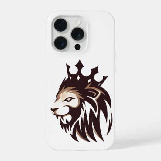 Étui pour iPhone 15 Lion Couronne Majestueuse (Verso)
