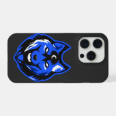 Étui pour iPhone 15 Loup Mystique Bleu (Verso Horizontal)