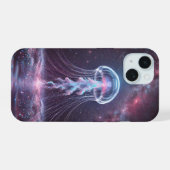 Étui pour iPhone 15 Méduse Cosmique (Verso Horizontal)