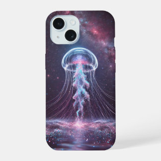 Étui pour iPhone 15 Méduse Cosmique
