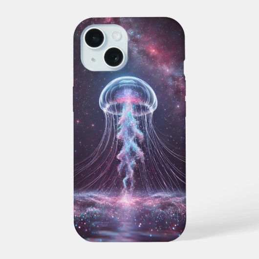Étui pour iPhone 15 Méduse Cosmique (Verso)