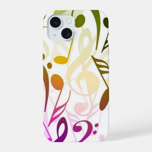 Étui pour iPhone 15 Notes Musicales (Verso)