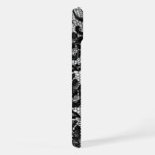 Étui pour iPhone 15 Plus à fleurs en dentelle noir (Côté droit)