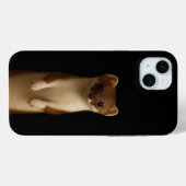 Étui pour iPhone 15 Plus Black 4 Luxe, Belette élé (Verso (horizontal))