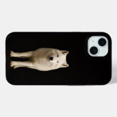Étui pour iPhone 15 Plus Black 4 Luxe, Loup Arctiq (Verso (horizontal))